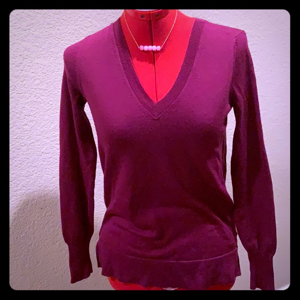 Banana Republic Merino Sweater. XS In Berry.